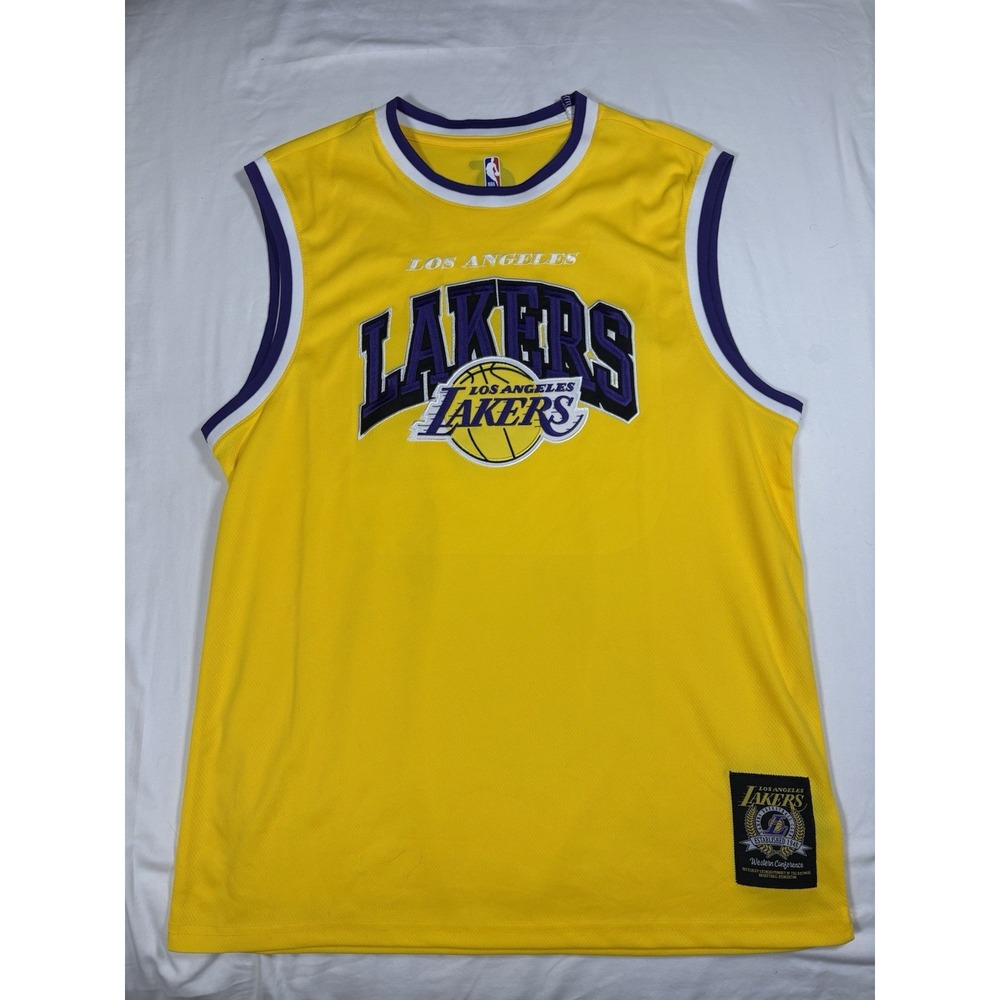 NBA UNK Los Angeles Lakers Western Conference Jersey Yellow Men's